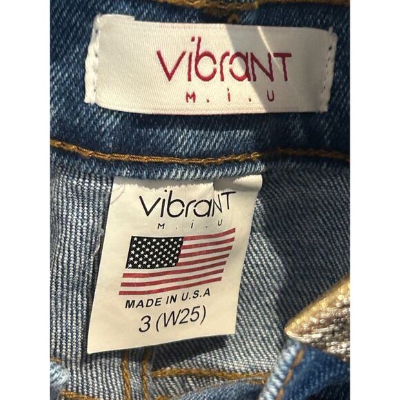 Vibrant Miu Cropped Denim Jeans size 3 (W25) NWT - Picture 5 of 8